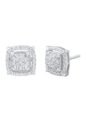 Belk & Co 1/2 ct. t.w. Lab Grown Diamond Stud Earrings in Srterling Silver