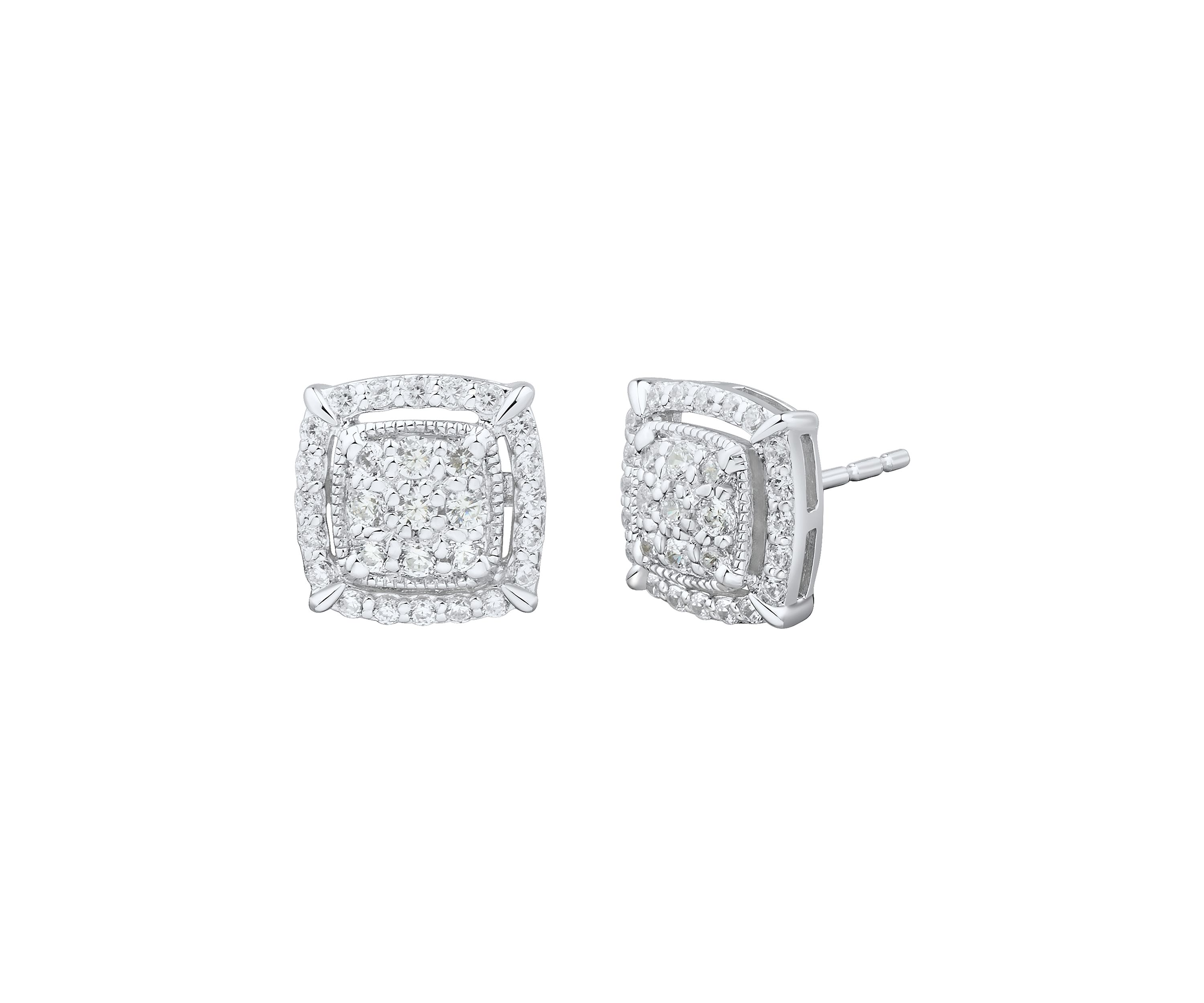 1/2 ct. t.w. Lab Grown Diamond Stud Earrings in Srterling Silver