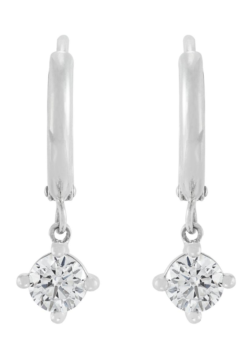 1/2 ct. t.w. Lab Grown Diamond Hoop Earrings in Sterling Silver