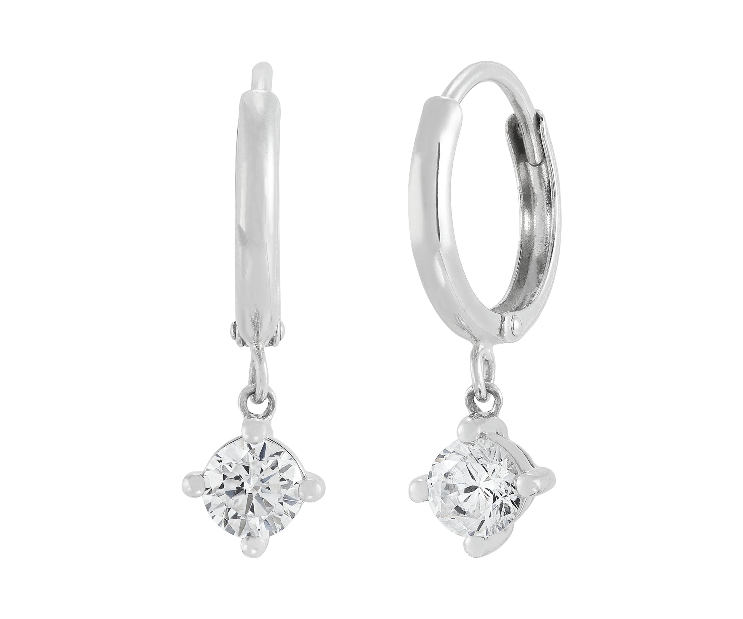 1/2 ct. t.w. Lab Grown Diamond Hoop Earrings in Sterling Silver