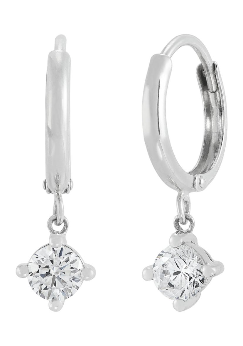 1/2 ct. t.w. Lab Grown Diamond Hoop Earrings in Sterling Silver