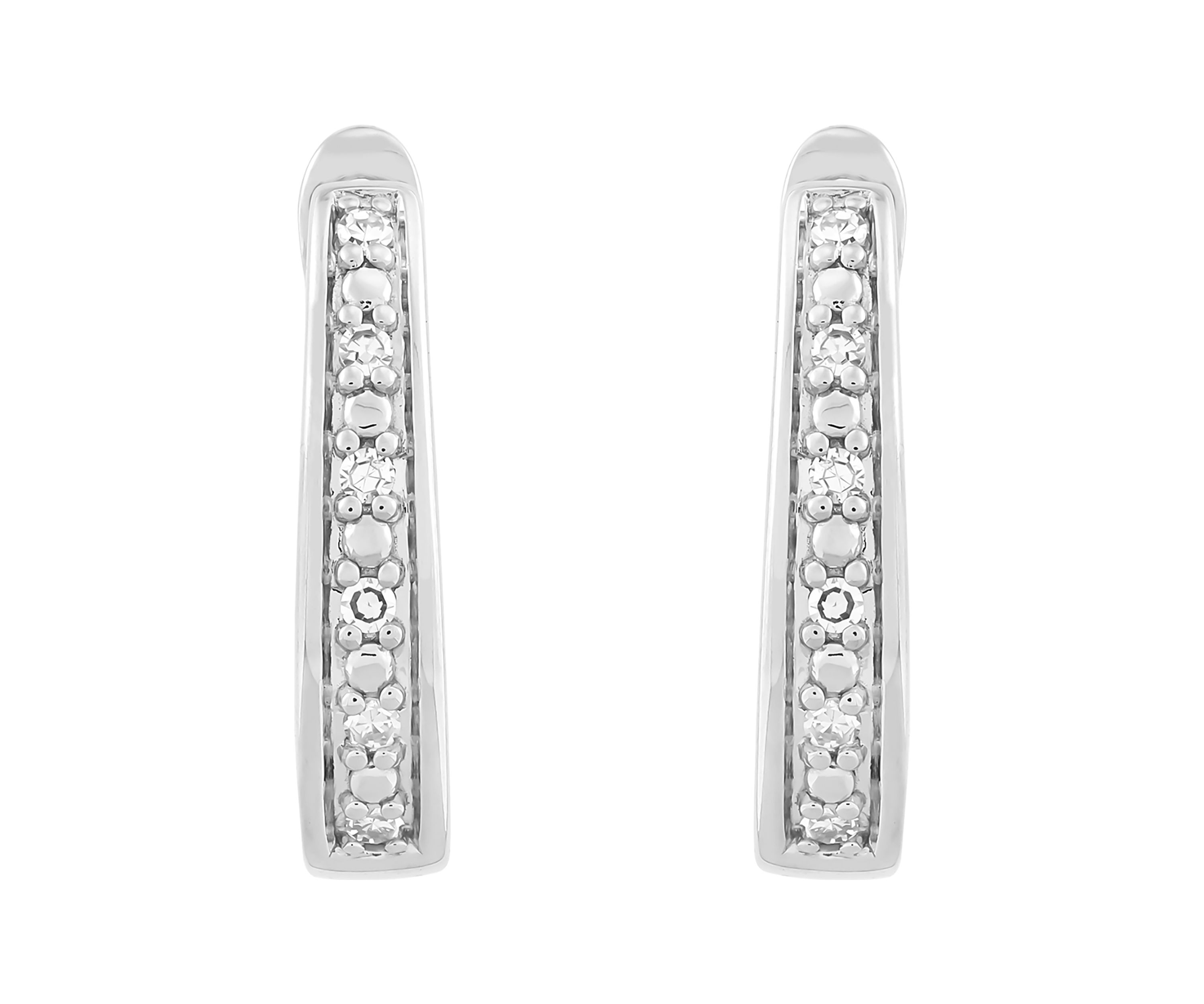  1/10 ct. t.w. Lab Diamond Hoop Earring in Sterling Silver