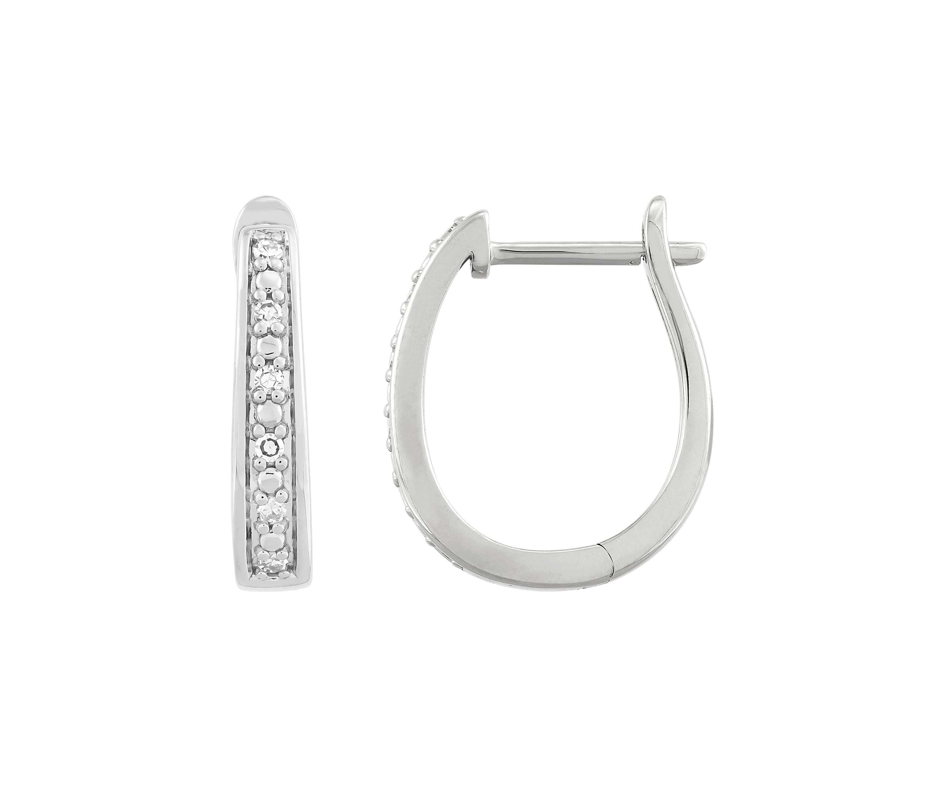 1/10 ct. t.w. Lab Diamond Hoop Earring in Sterling Silver