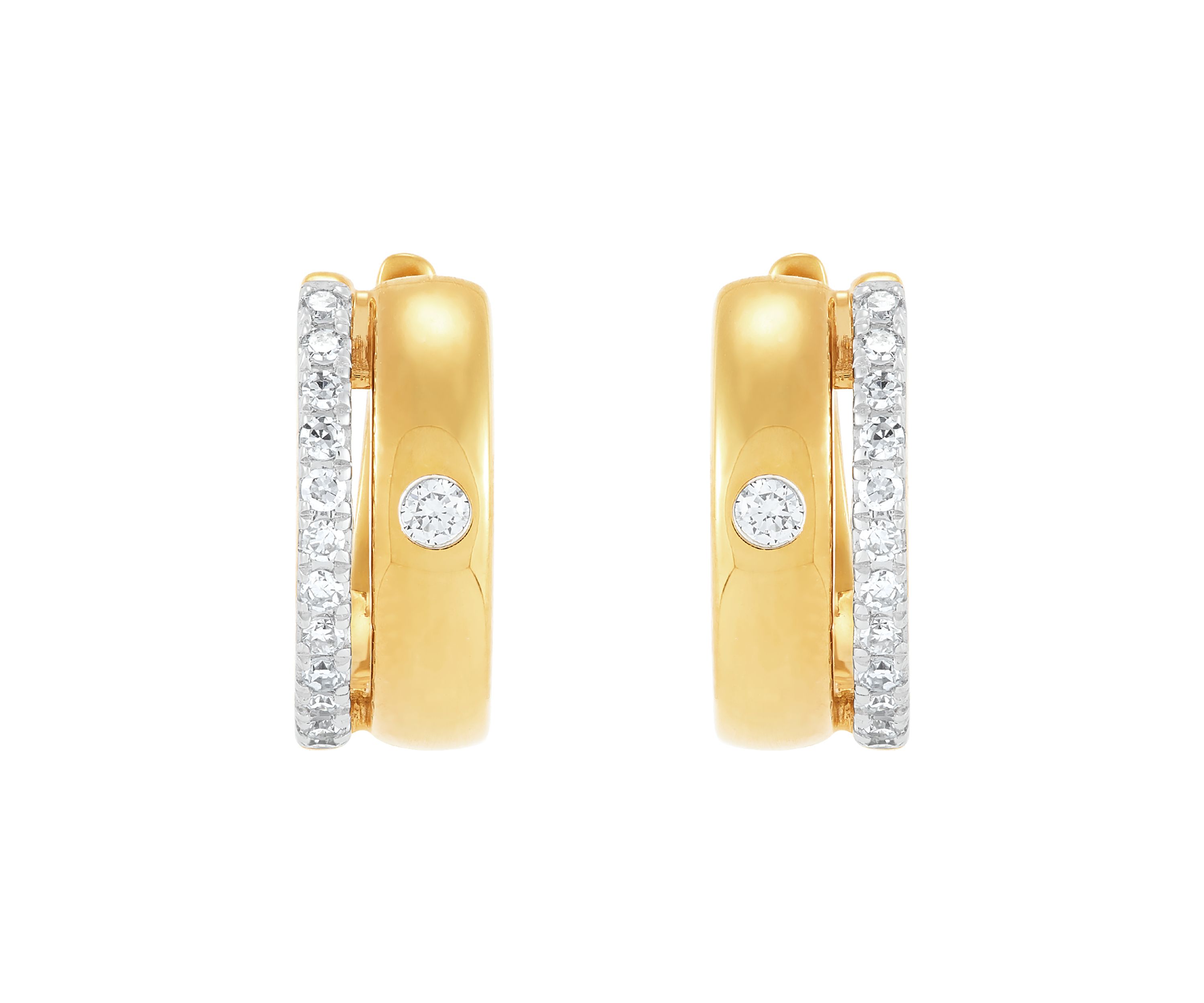 1/4 ct. t.w. Lab Grown Diamond Hoop Earrings in Sterling Silver