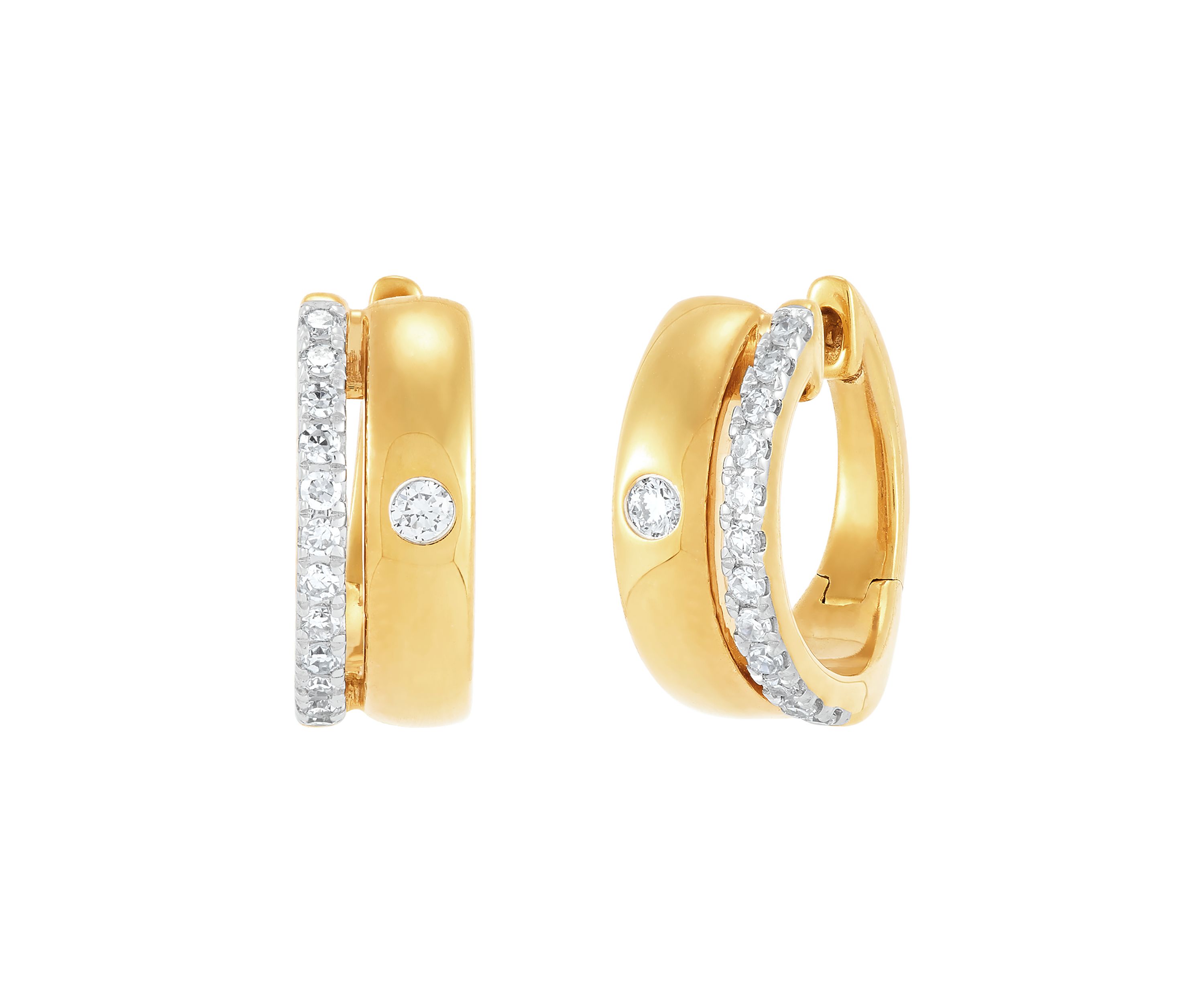 1/4 ct. t.w. Lab Grown Diamond Hoop Earrings in Sterling Silver
