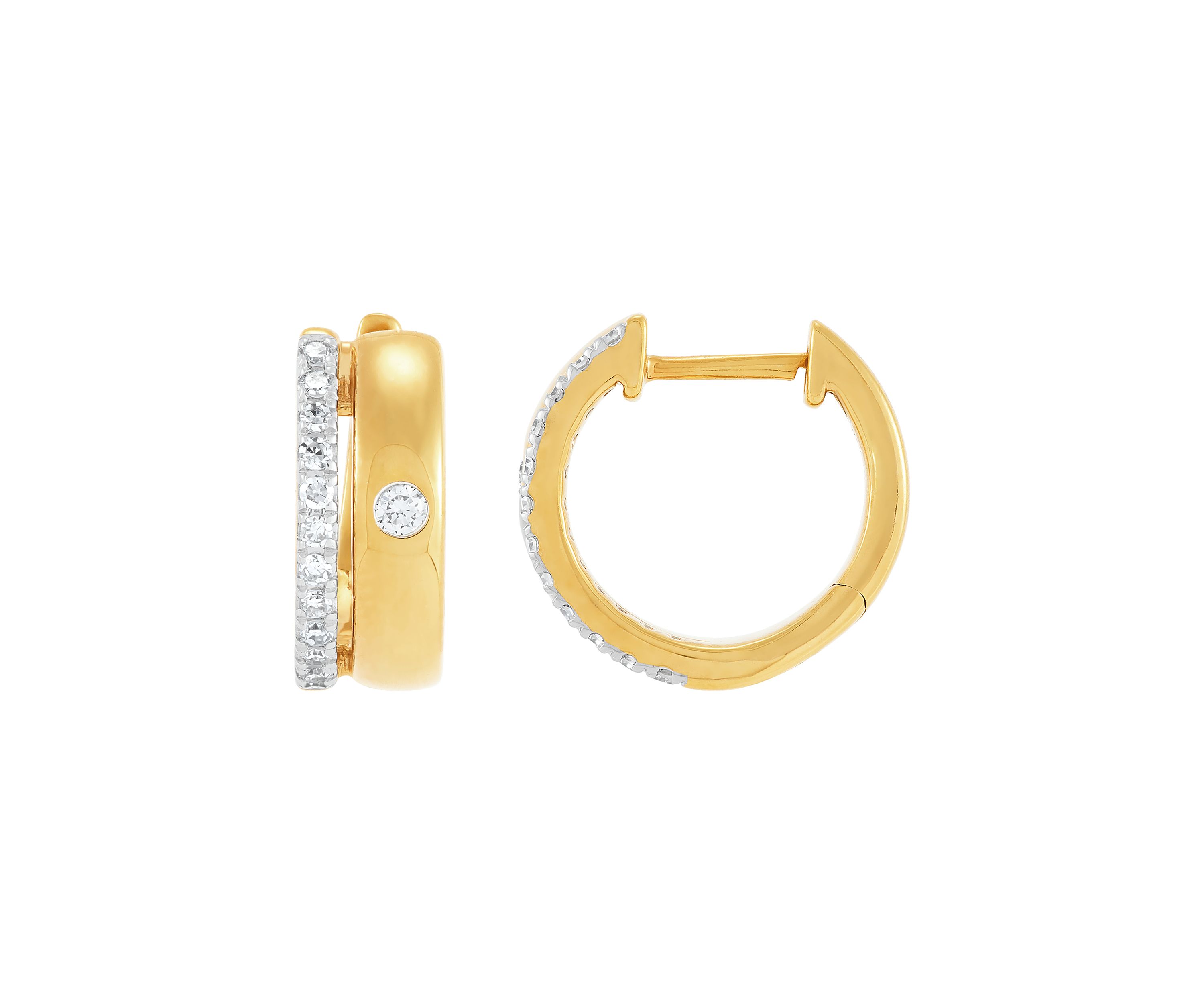 1/4 ct. t.w. Lab Grown Diamond Hoop Earrings in Sterling Silver