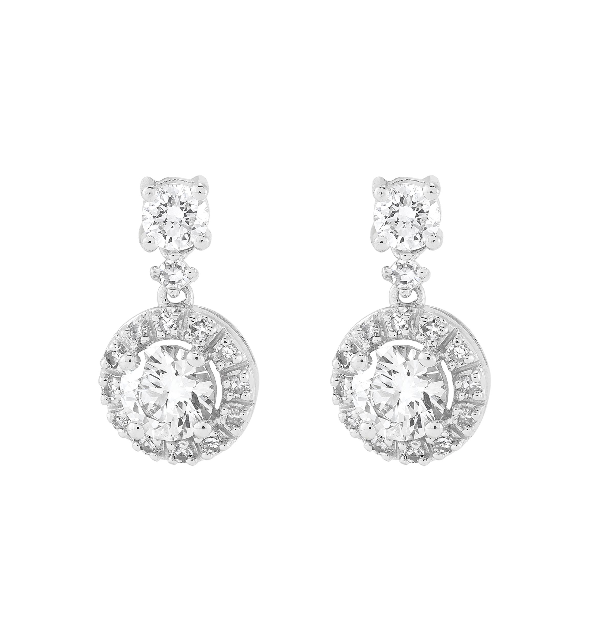 1 ct. t.w. Lab Grown Diamond Earrings in 10K White Gold