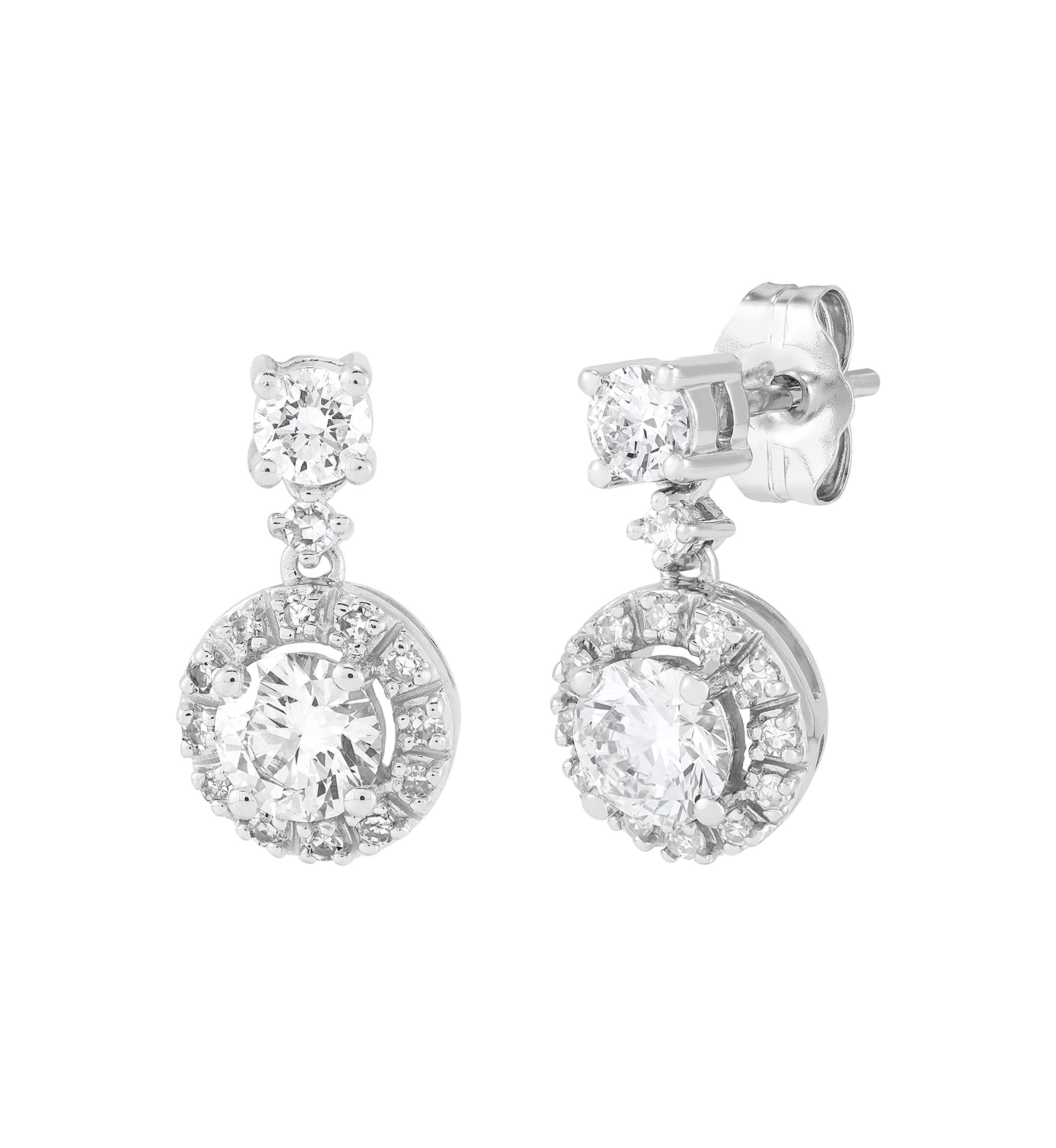1 ct. t.w. Lab Grown Diamond Earrings in 10K White Gold