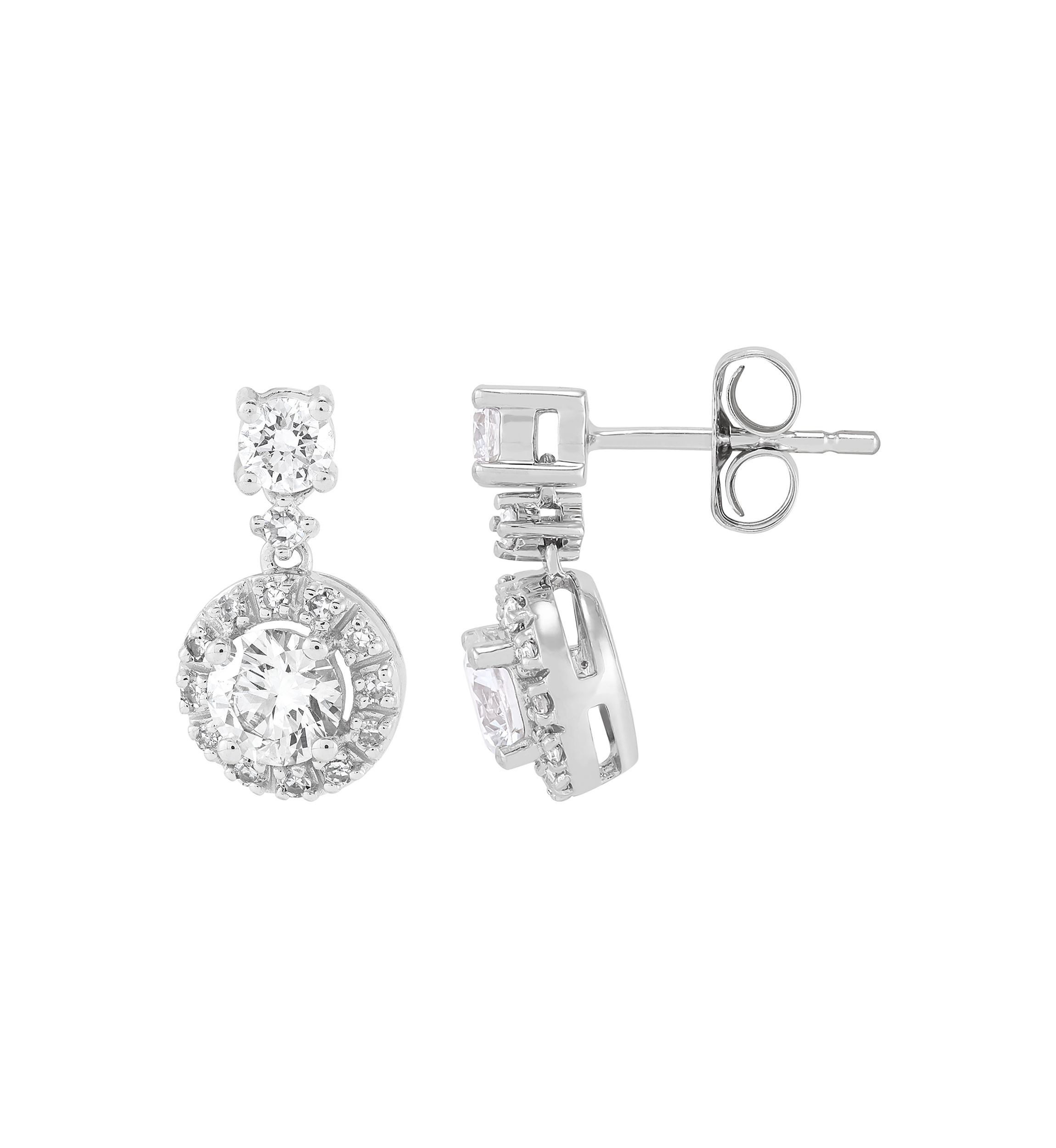 1 ct. t.w. Lab Grown Diamond Earrings in 10K White Gold