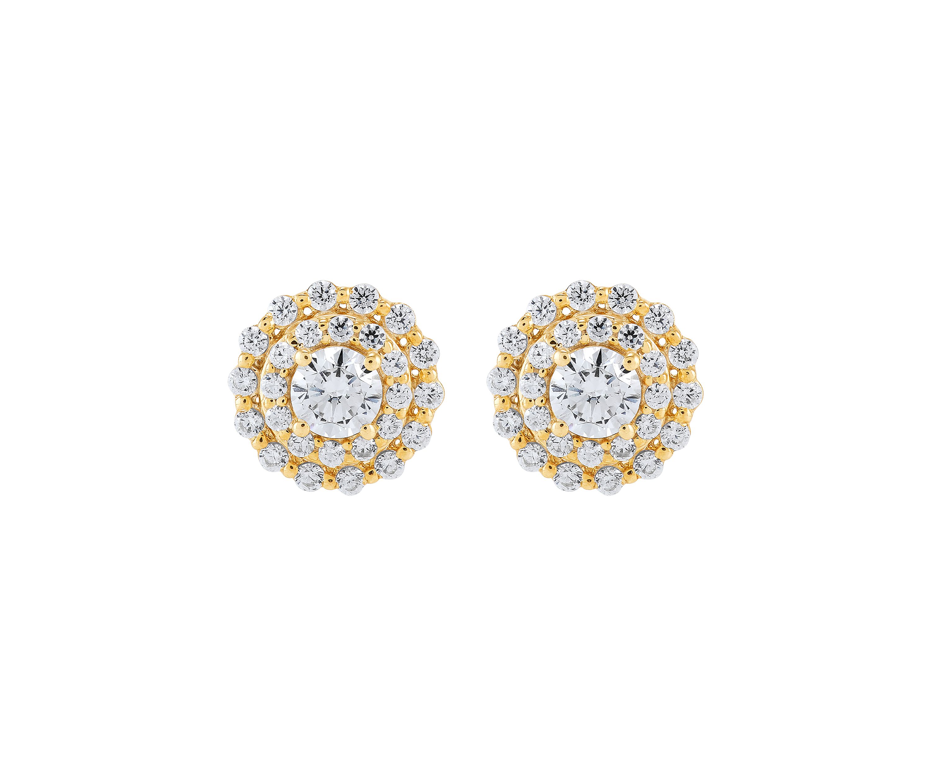 1 ct. t.w. Lab Grown Diamond Stud Earrings in 10K Yellow Gold