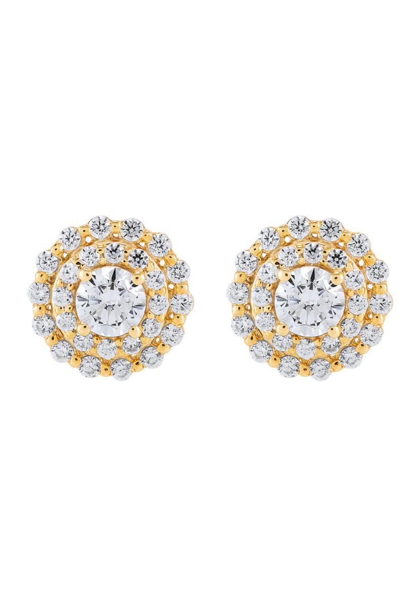 1 ct. t.w. Lab Grown Diamond Stud Earrings in 10K Yellow Gold