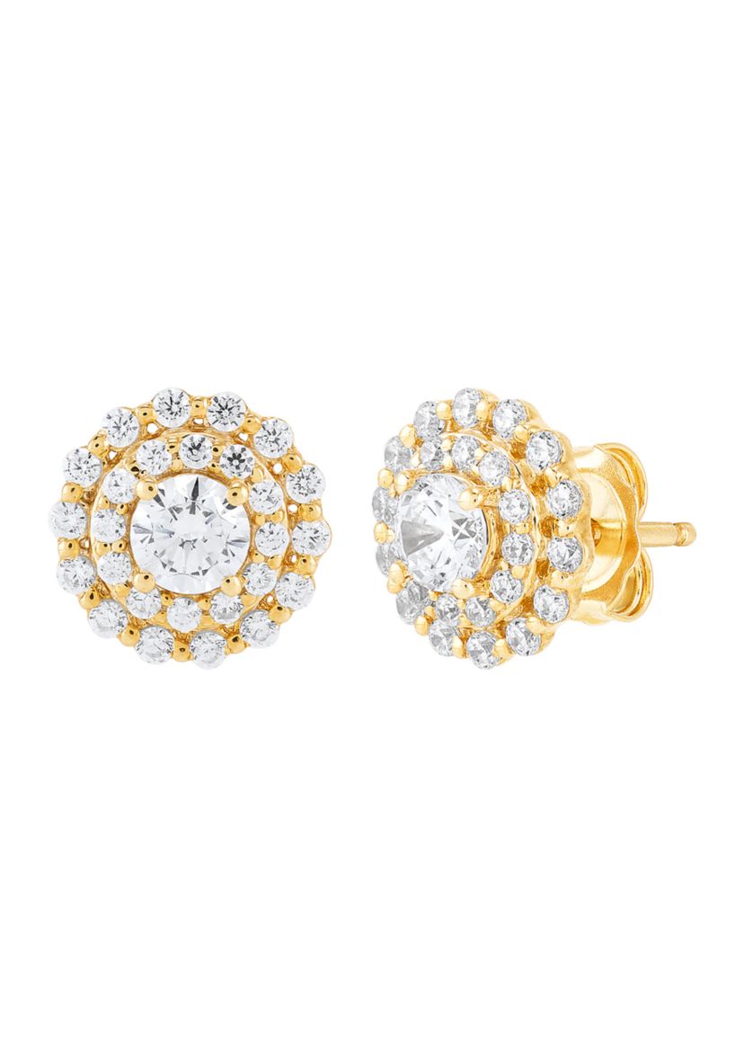 1 ct. t.w. Lab Grown Diamond Stud Earrings in 10K Yellow Gold