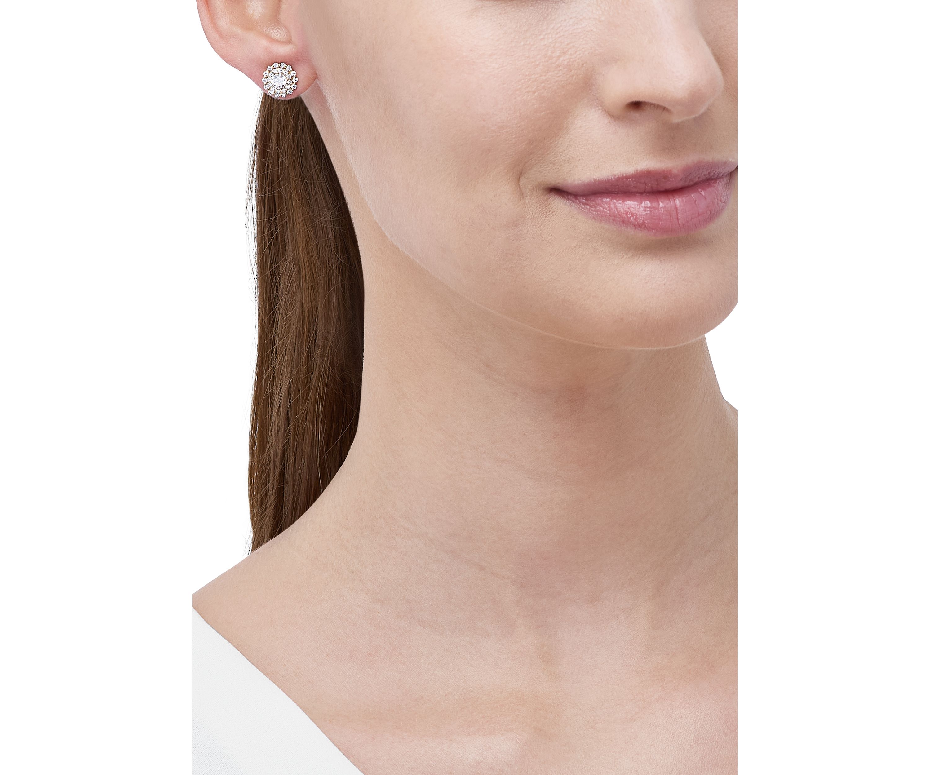 1 ct. t.w. Lab Grown Diamond Stud Earrings in 10K Yellow Gold