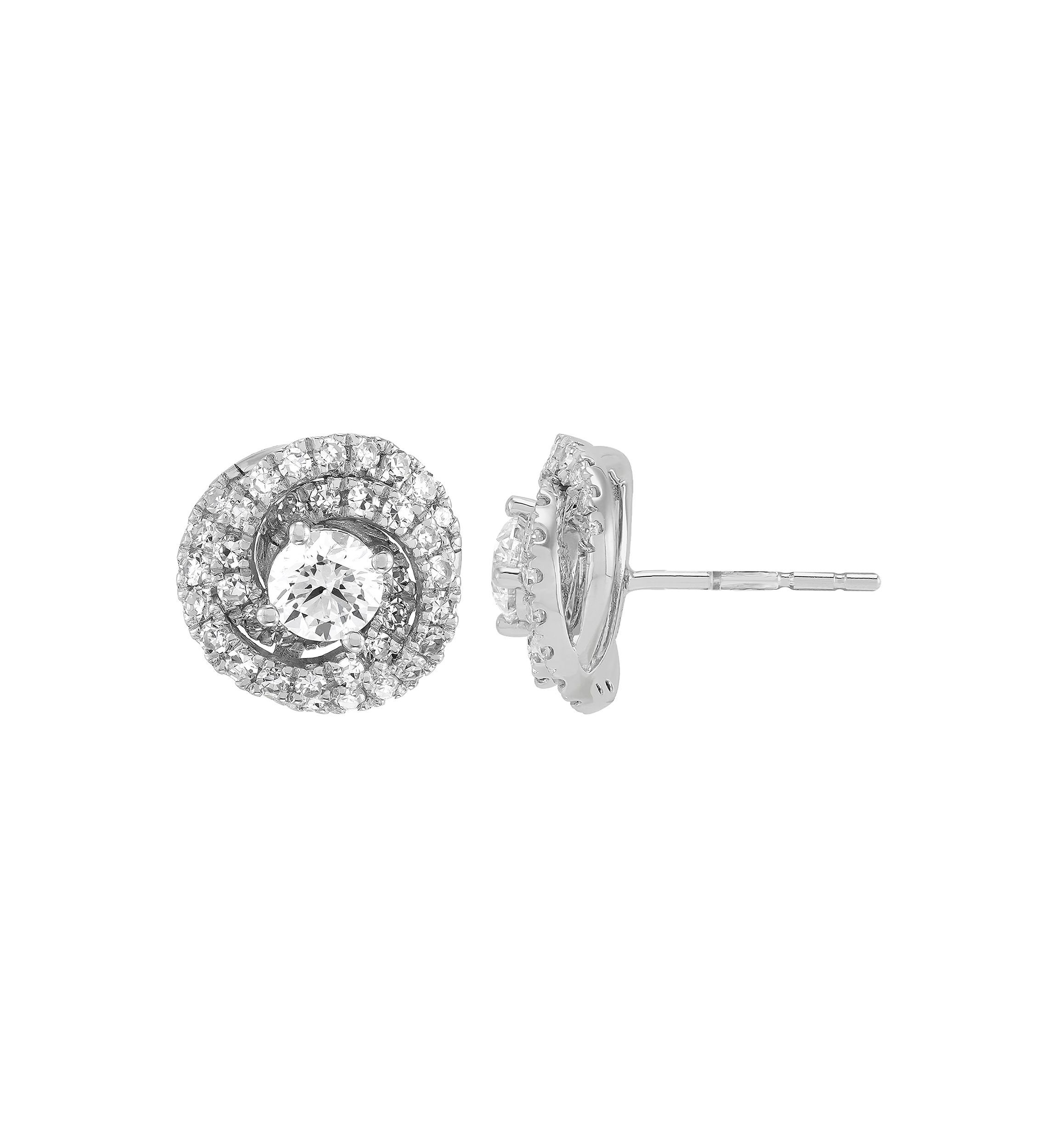  1 ct. t.w. Lab Grown Diamond Stud Earrings in 10K White Gold