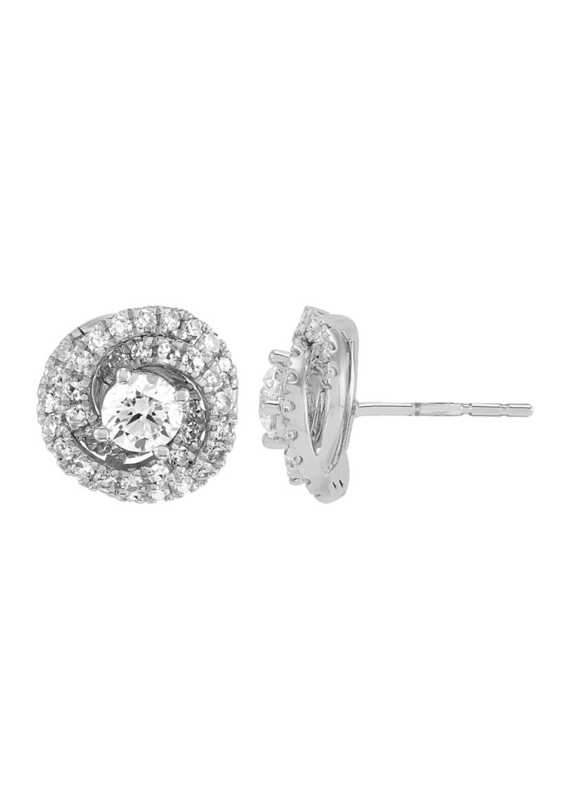  1 ct. t.w. Lab Grown Diamond Stud Earrings in 10K White Gold