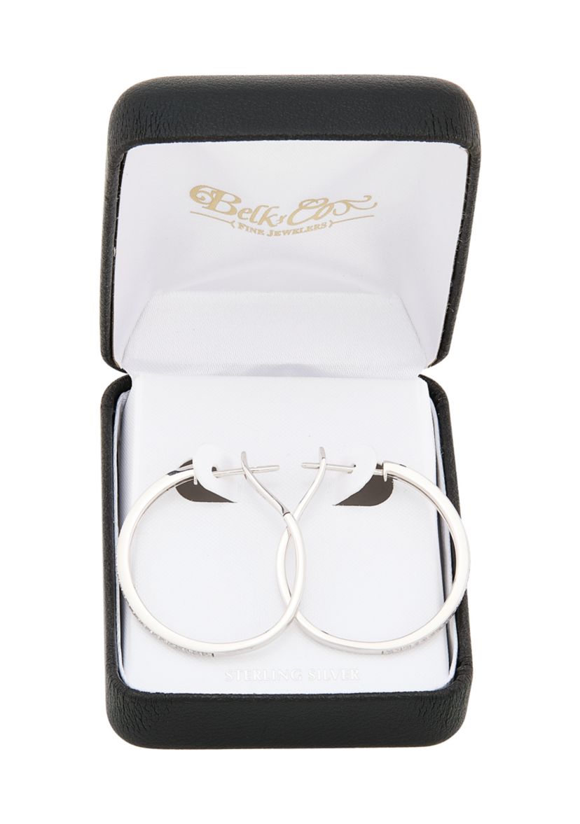 1/2 ct. t.w. Lab Grown Diamond Hoop Earrings in Sterling Silver