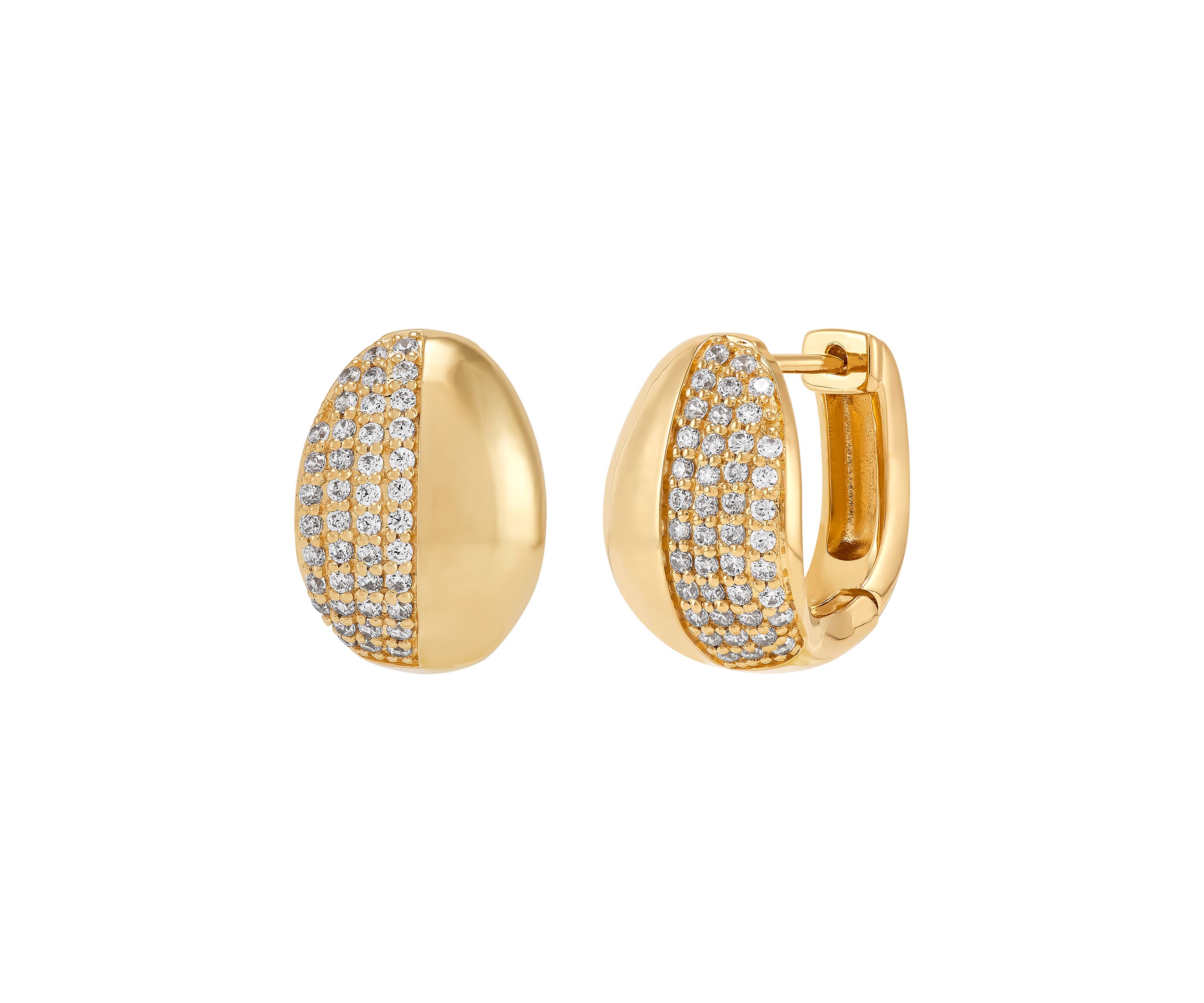 1/2 ct. t.w. Lab Grown Diamond Huggie Earrings in Sterling Silver