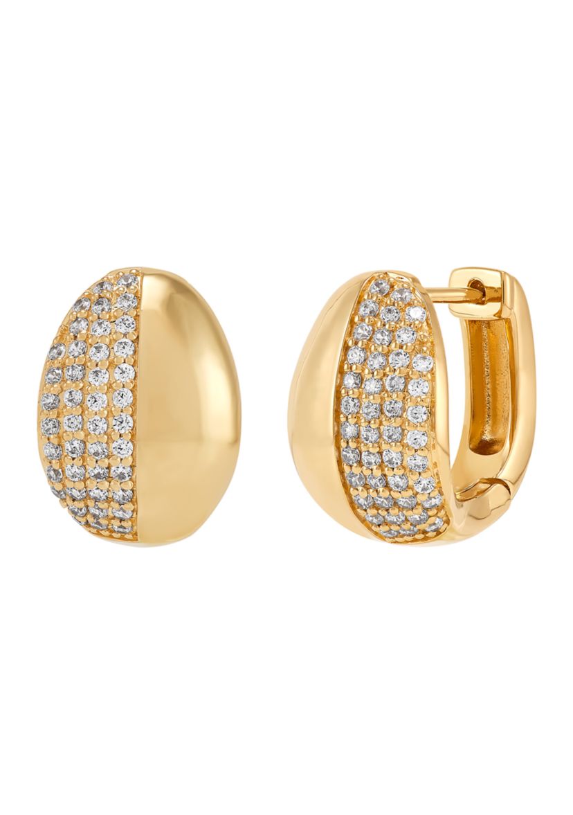 1/2 ct. t.w. Lab Grown Diamond Huggie Earrings in Sterling Silver