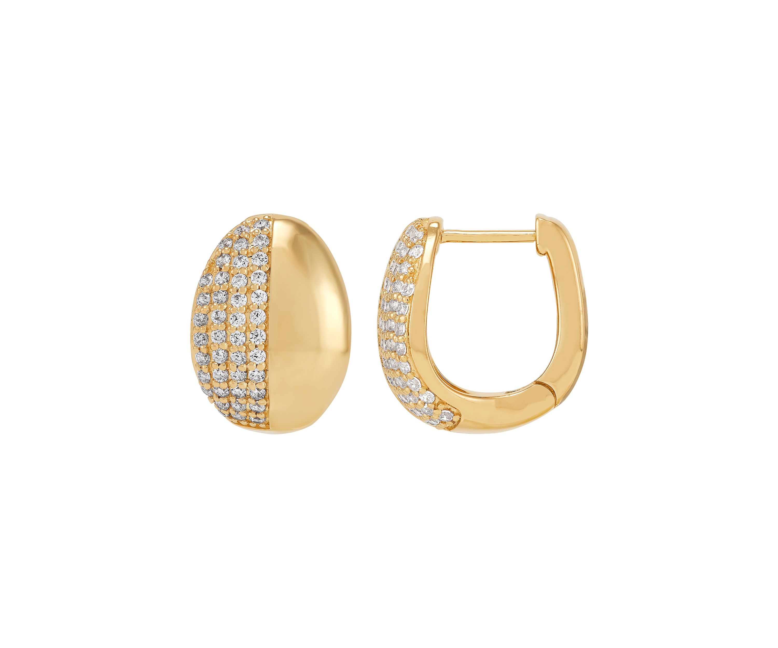 1/2 ct. t.w. Lab Grown Diamond Huggie Earrings in Sterling Silver