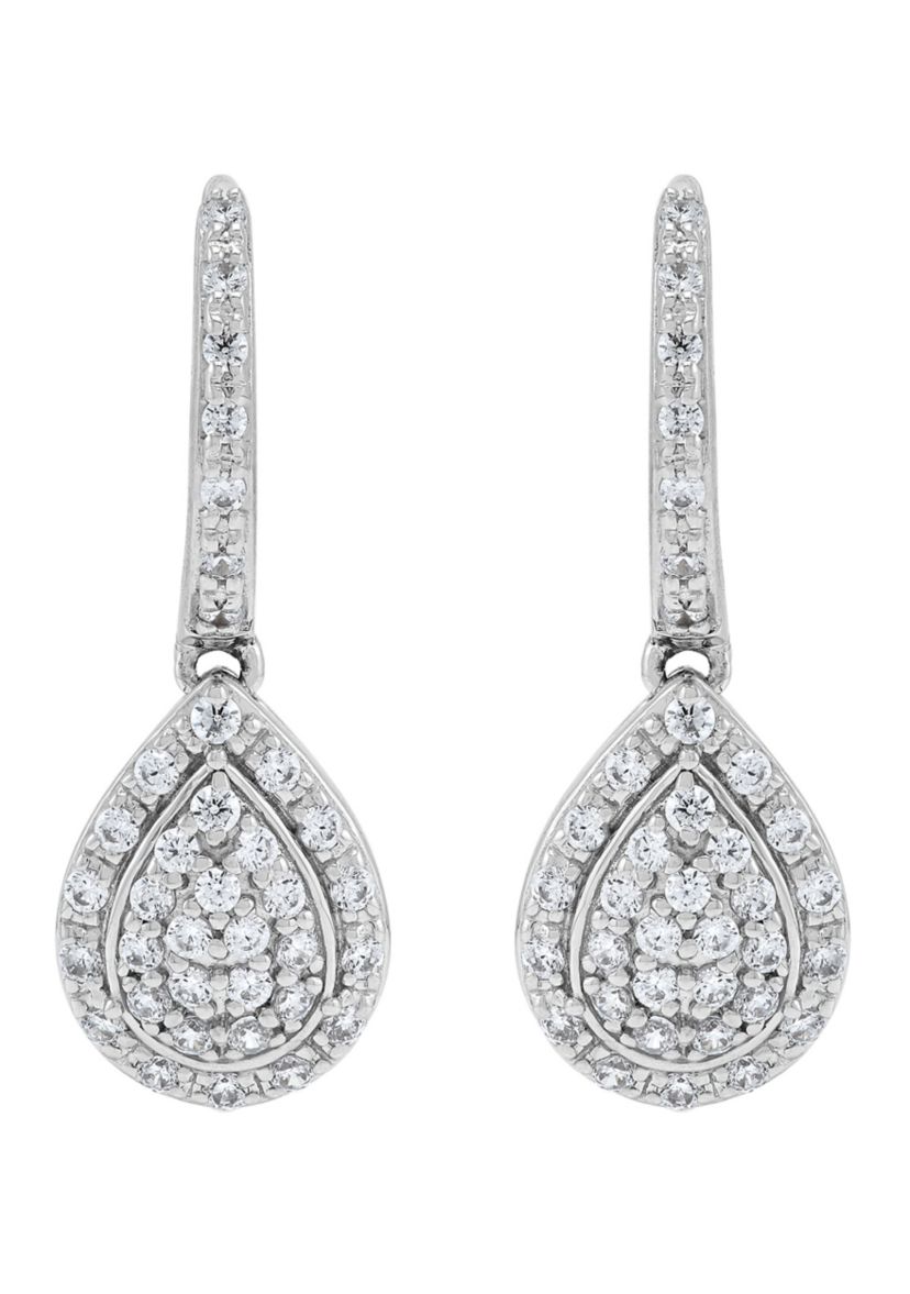 1/2 ct. t.w. Lab Grown Diamond Hoop Earrings in Sterling Silver