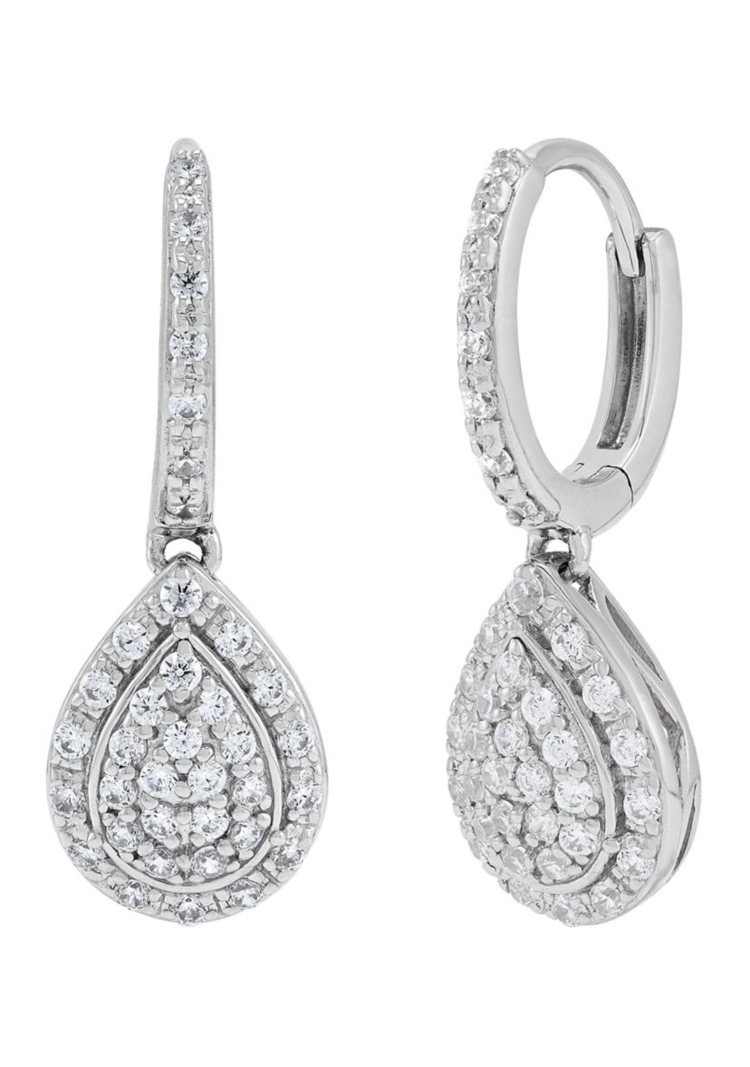 1/2 ct. t.w. Lab Grown Diamond Hoop Earrings in Sterling Silver