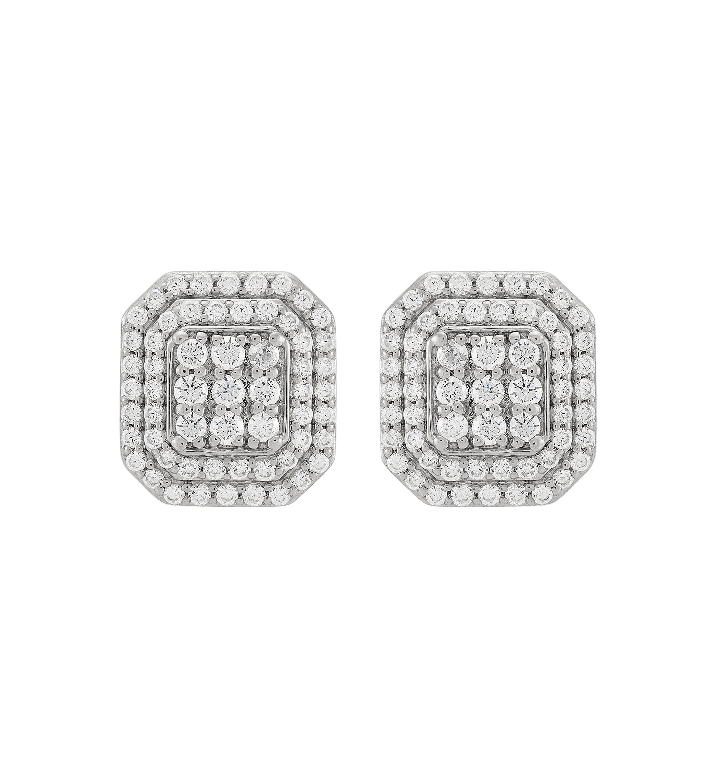 1 ct. t.w. Lab Grown Diamond Earrings in Sterling Silver