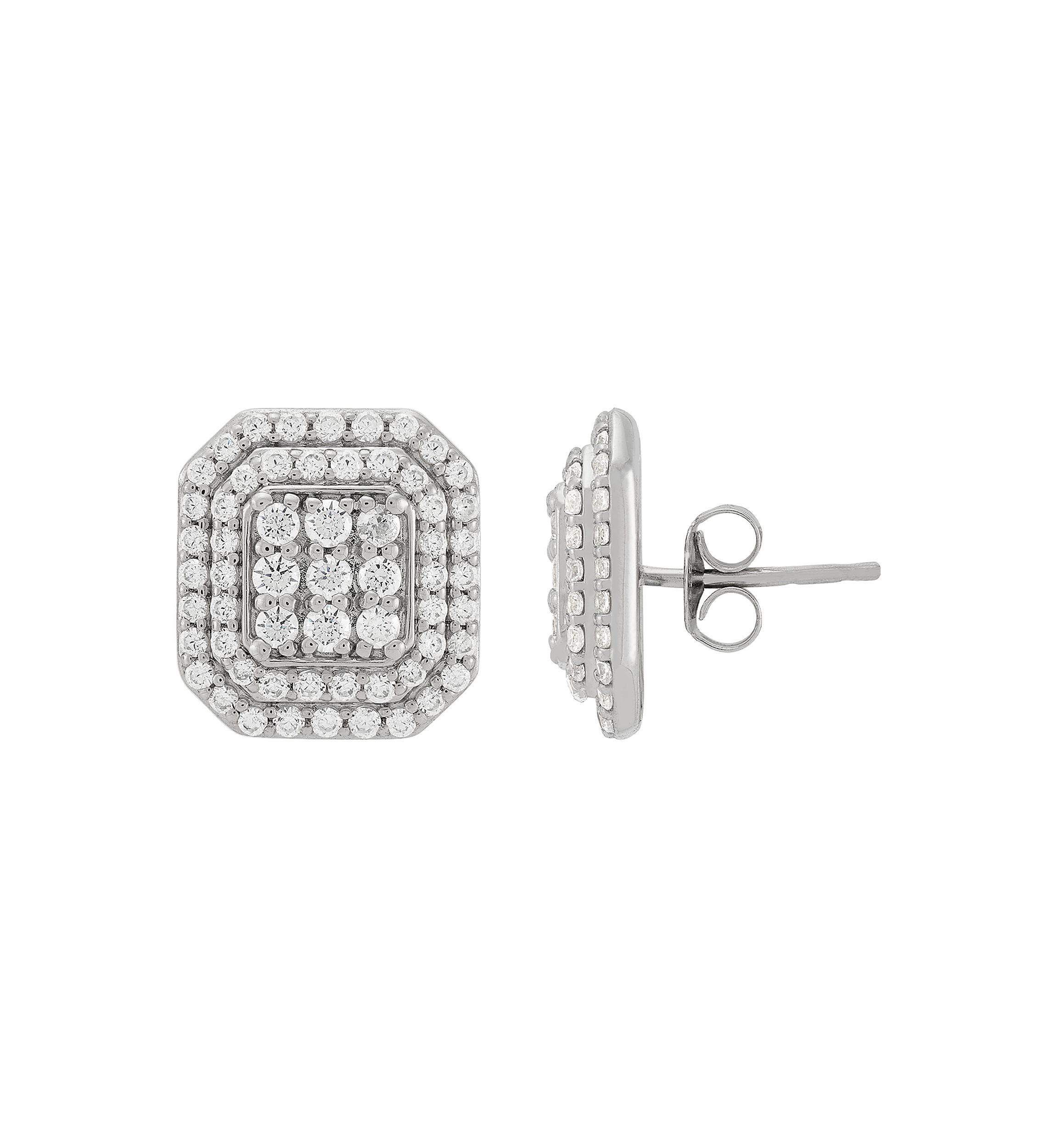 1 ct. t.w. Lab Grown Diamond Earrings in Sterling Silver
