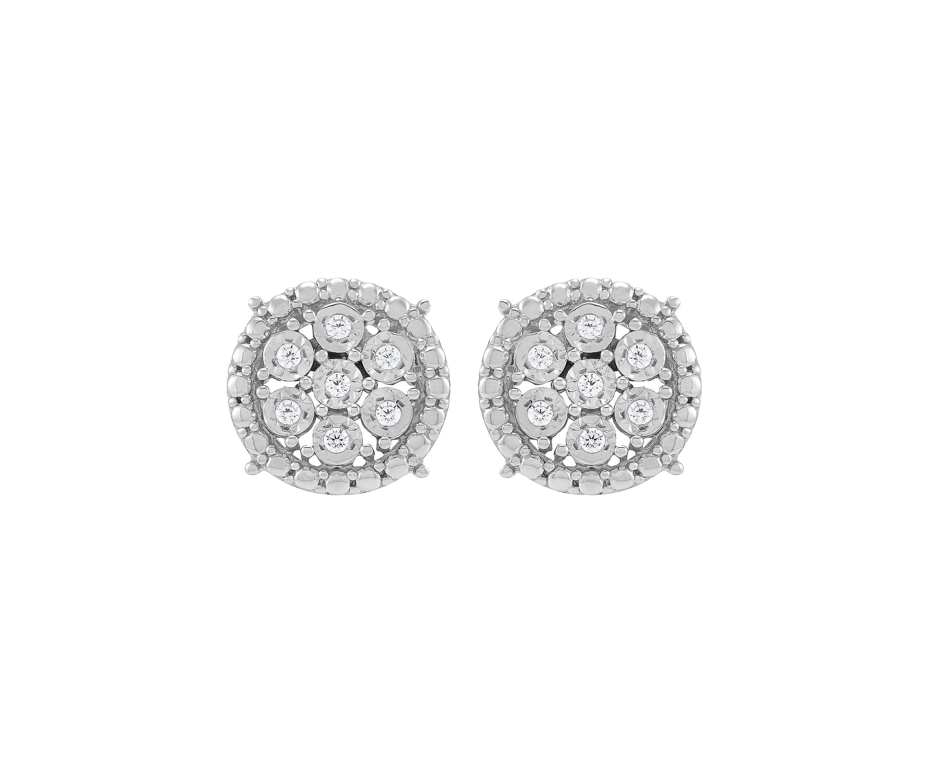 1/10 ct. t.w. Lab Grown Diamond Stud Earrings in Sterling Silver 