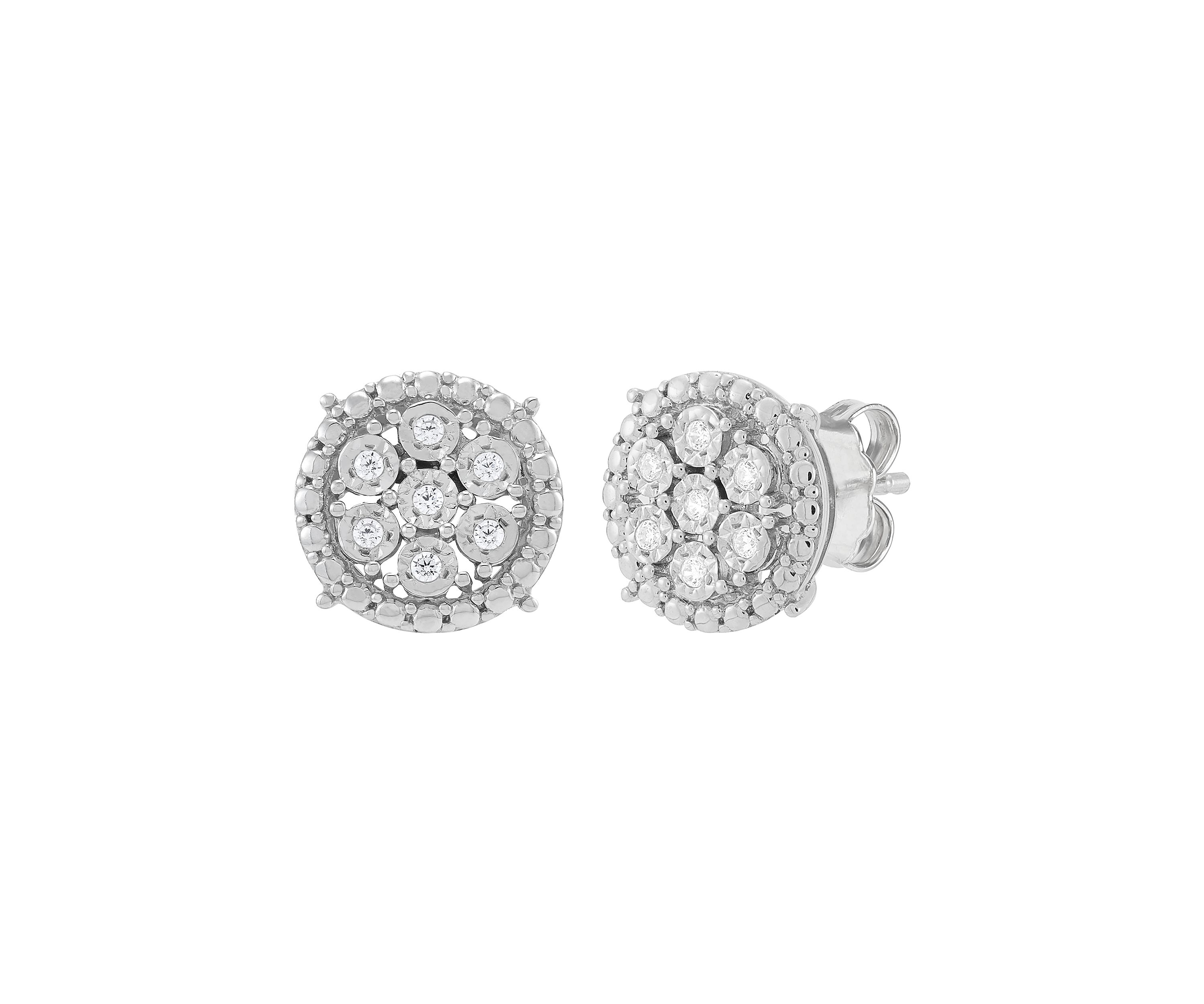 1/10 ct. t.w. Lab Grown Diamond Stud Earrings in Sterling Silver 