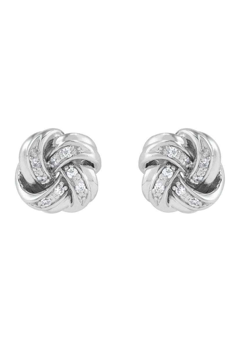 1/10 ct. t.w. Lab Grown Diamond Stud Earrings in Sterling Silver