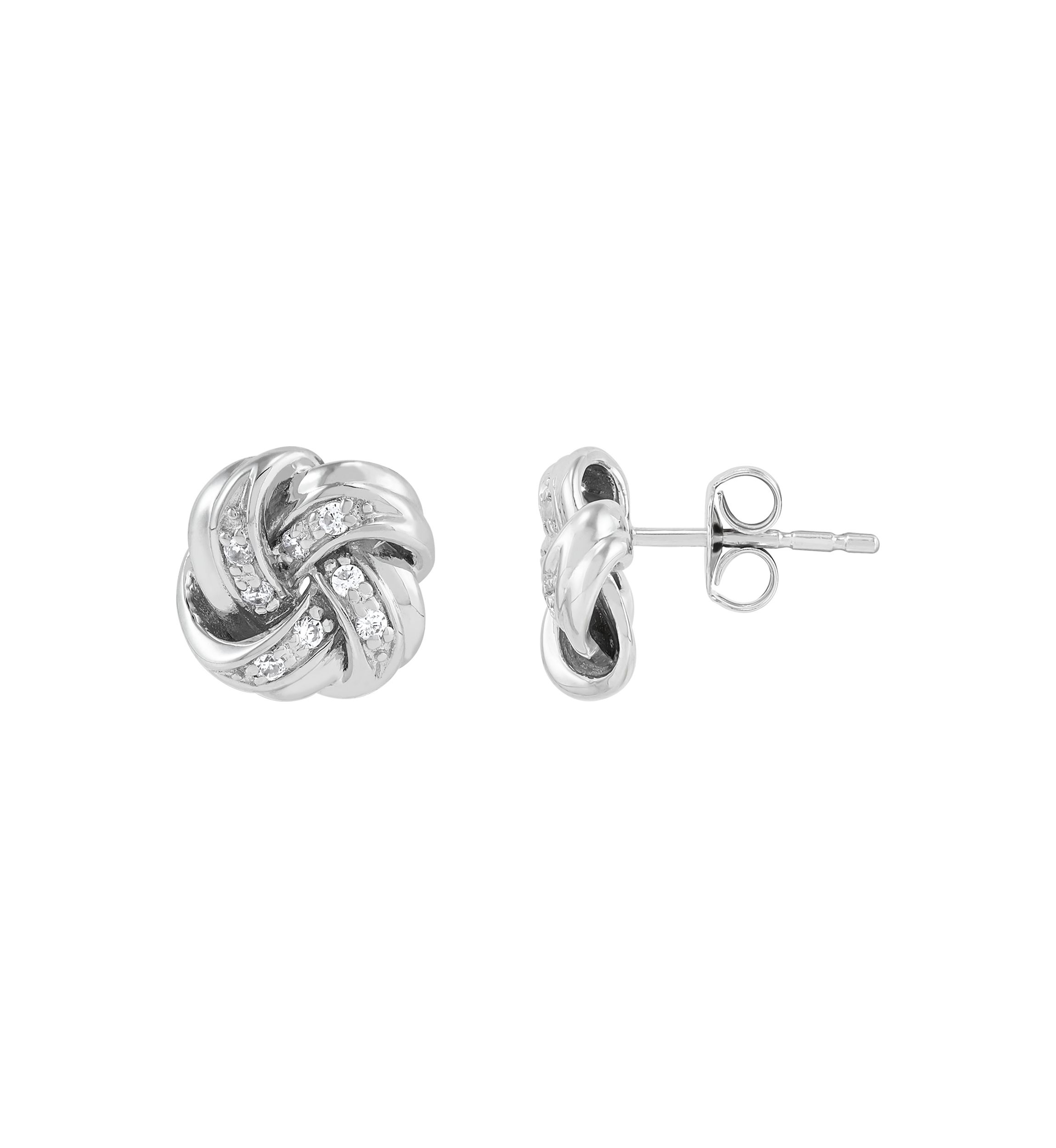 1/10 ct. t.w. Lab Grown Diamond Stud Earrings in Sterling Silver