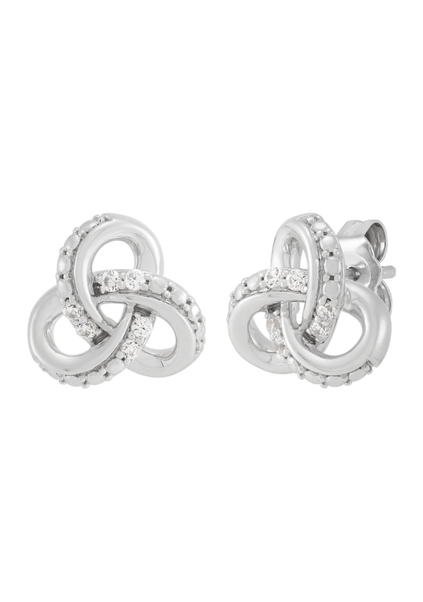 1/10 ct. t.w. Lab Grown Diamond Stud Earrings in Sterling Silver