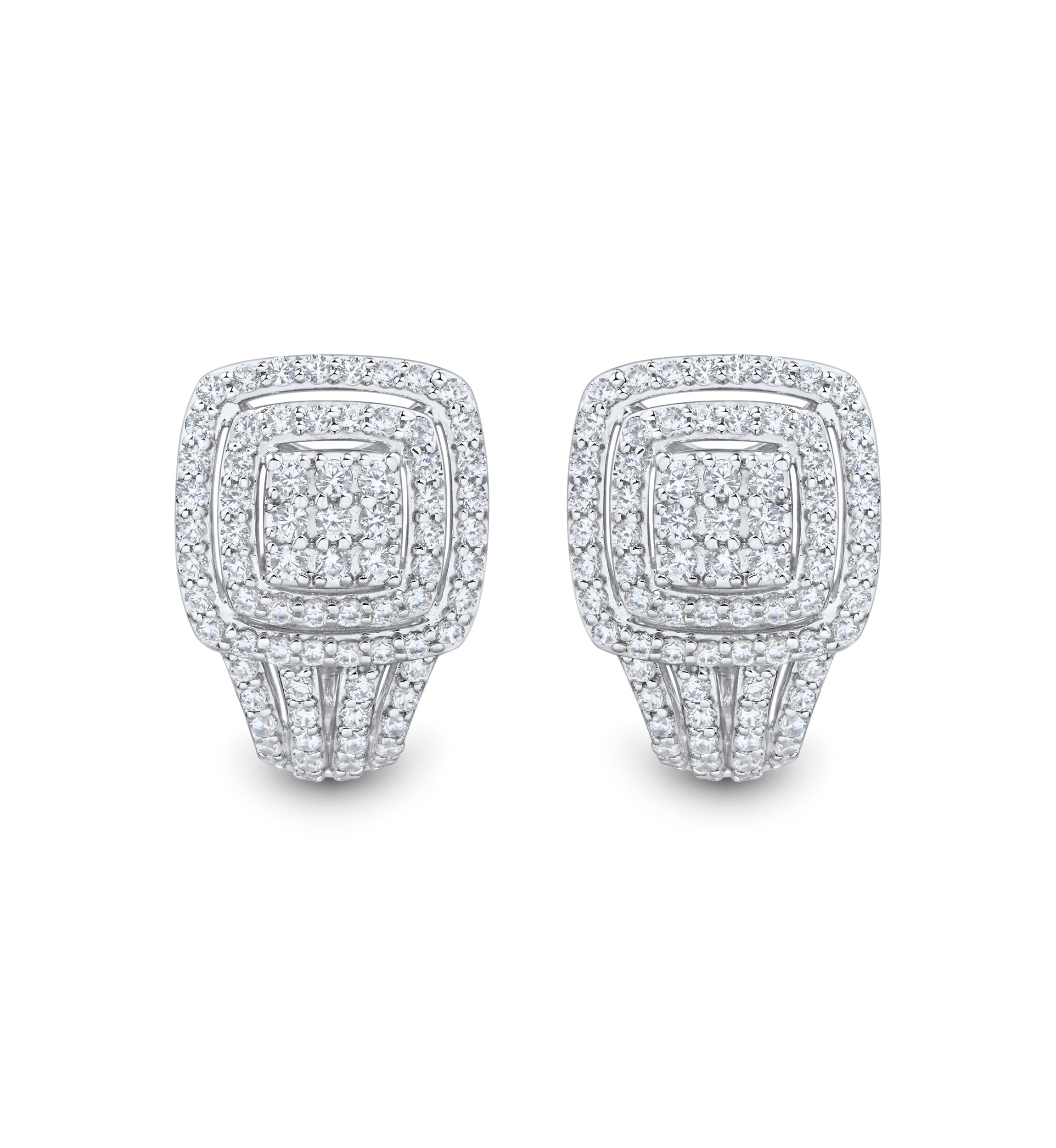 1 ct. t.w. Lab Grown Diamond Stud Earrings in Sterling Silver