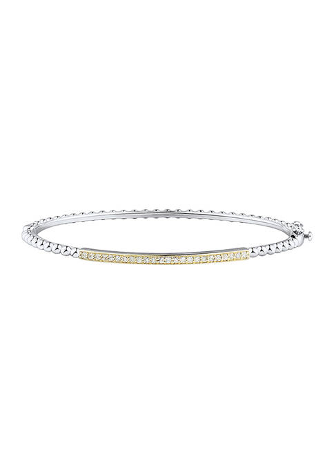 1/4 ct. t.w. Diamond Bracelet in Sterling Silver and 14K Yellow Gold