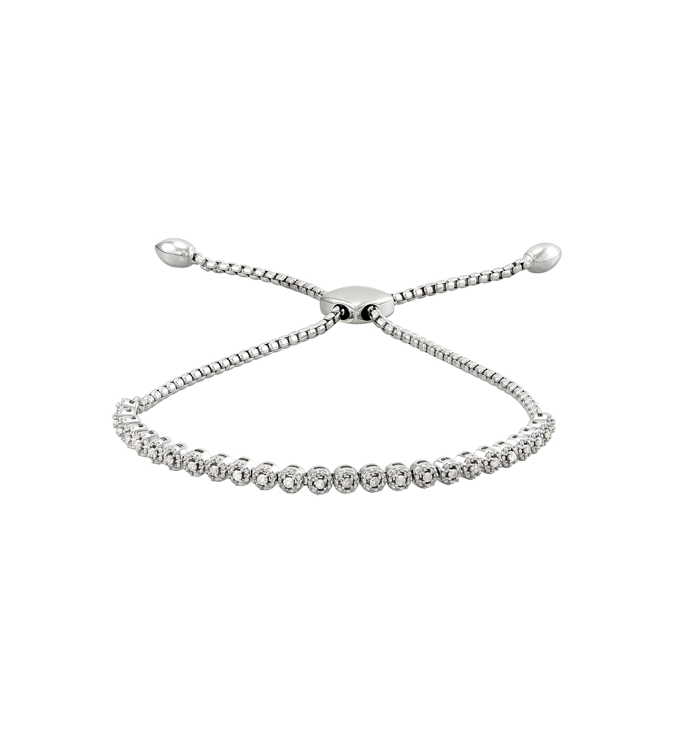 1/4 ct. t.w. Diamond Bracelet in Sterling Silver