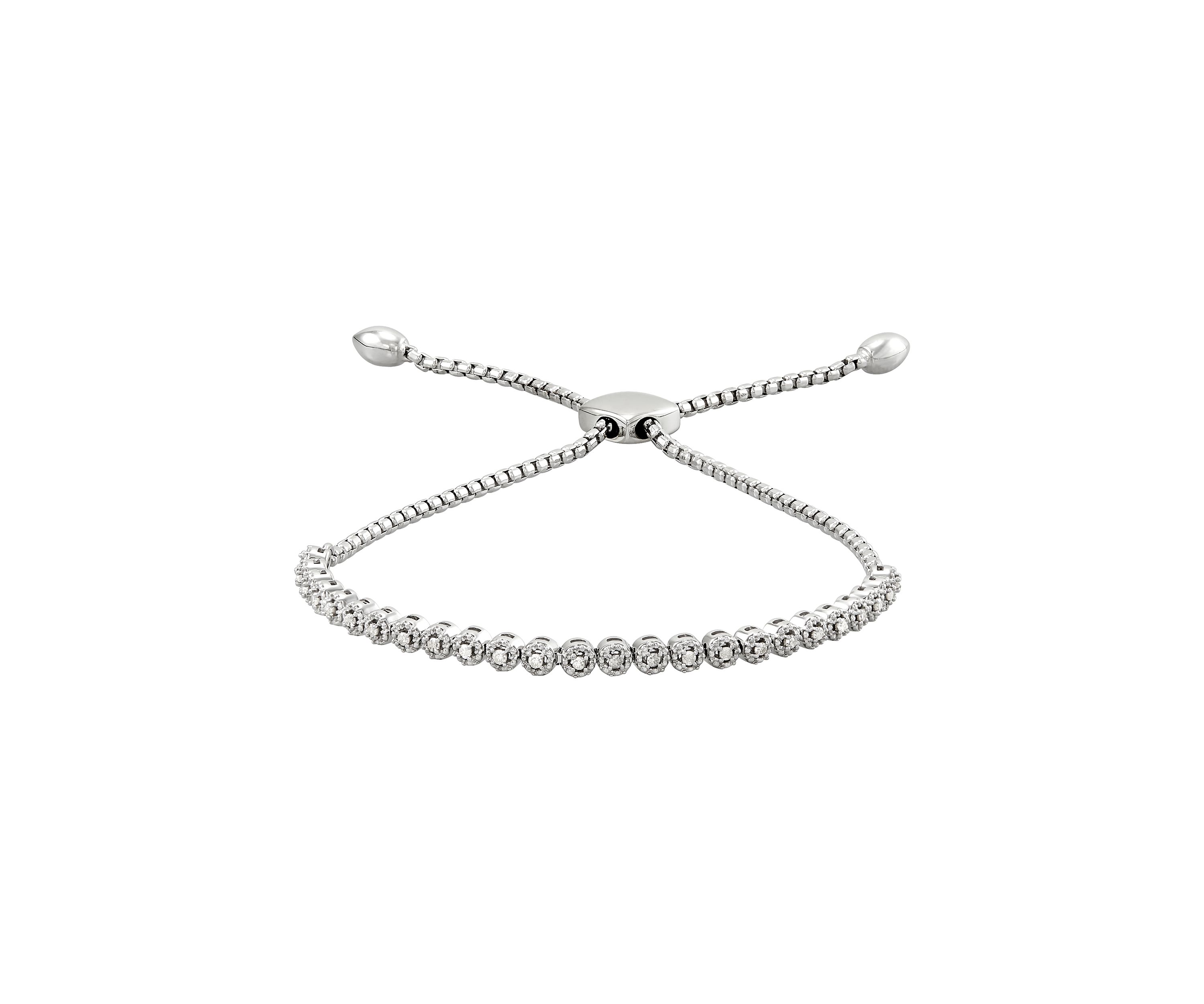 1/4 ct. t.w. Diamond Bracelet in Sterling Silver