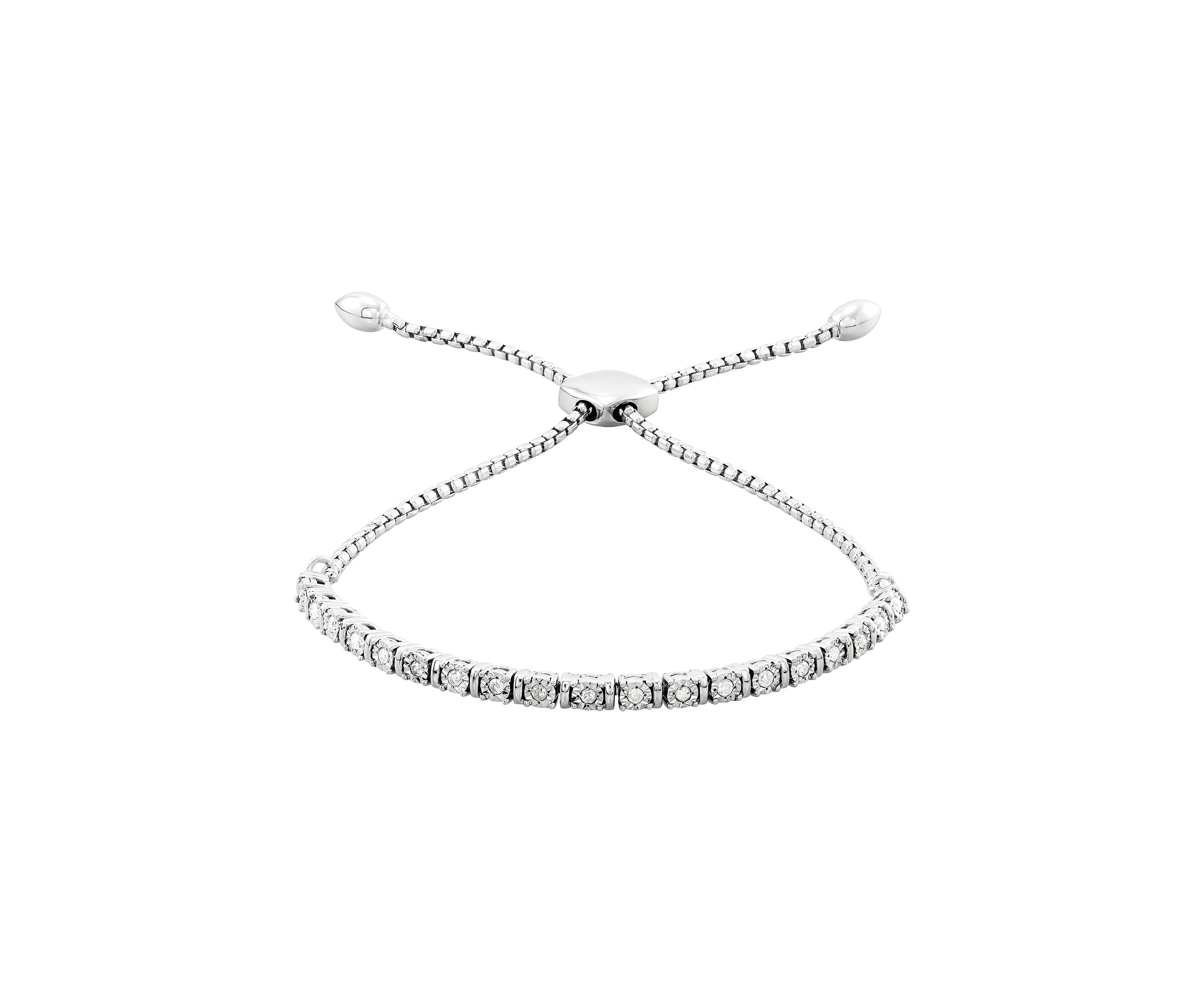 1/4 ct. t.w. Diamond Bracelet in Sterling Silver