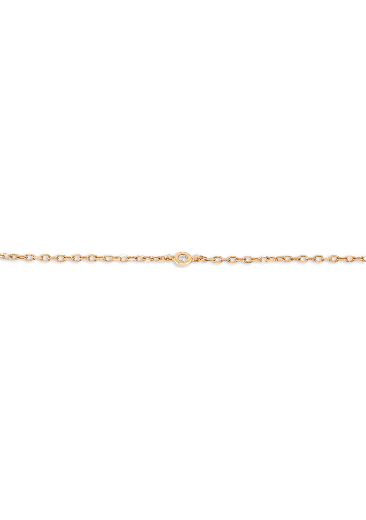 1/20 ct. t.w. Diamond Station Bracelet in 14K Yellow Gold
