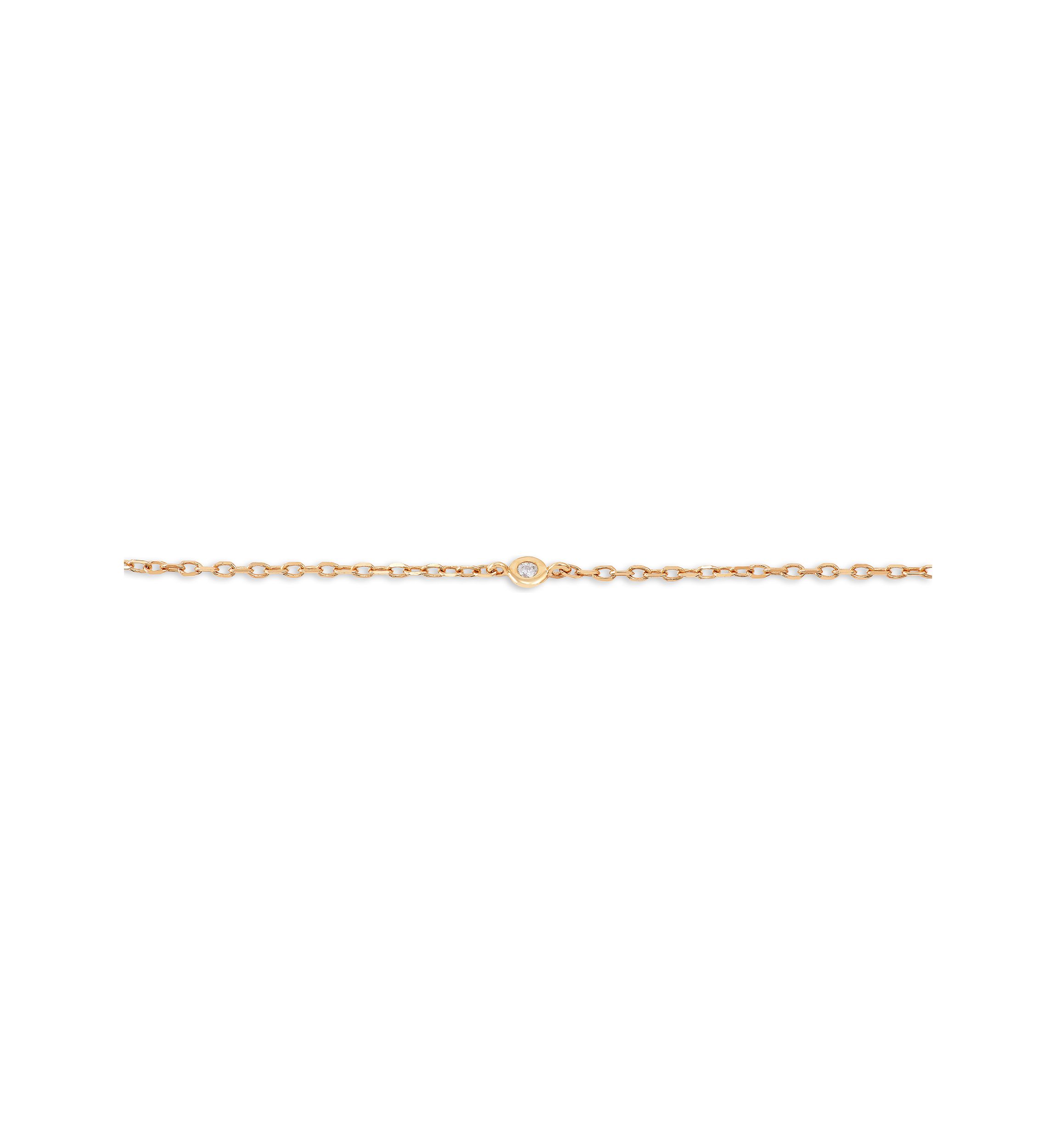1/20 ct. t.w. Diamond Station Bracelet in 14K Yellow Gold