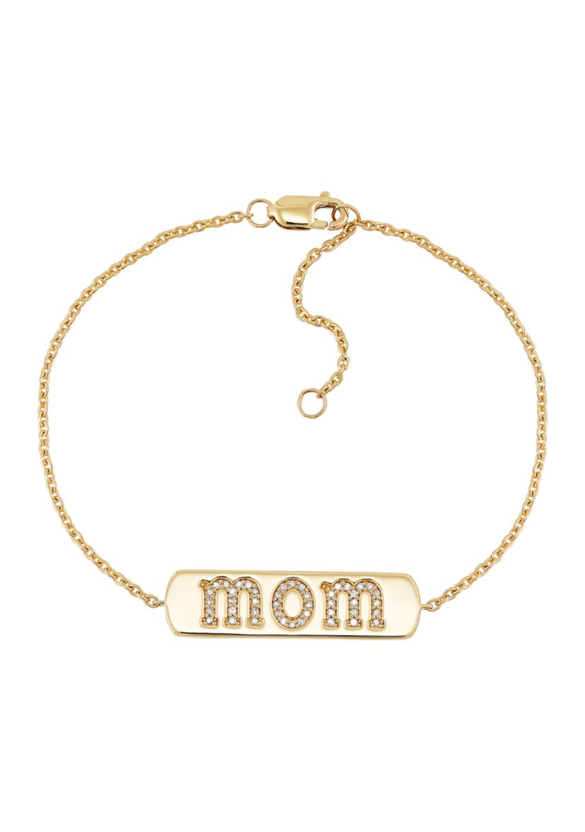 1/10 ct. t.w. Diamond Mom Bracelet in 14K Yellow Gold