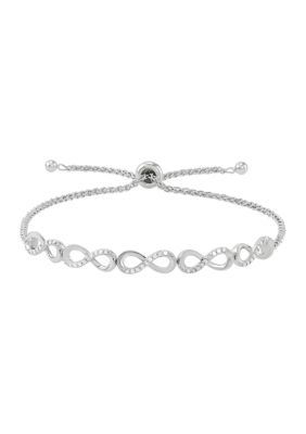 Belk & Co. 1/4 ct. . Diamond Bolo Bracelet in Sterling Silver | belk