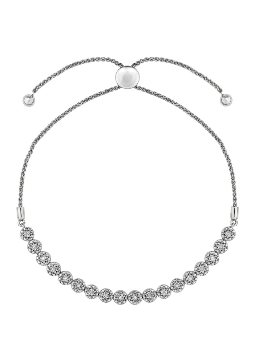 1/10 ct. t.w. Bolo Bracelet in Sterling Silver
