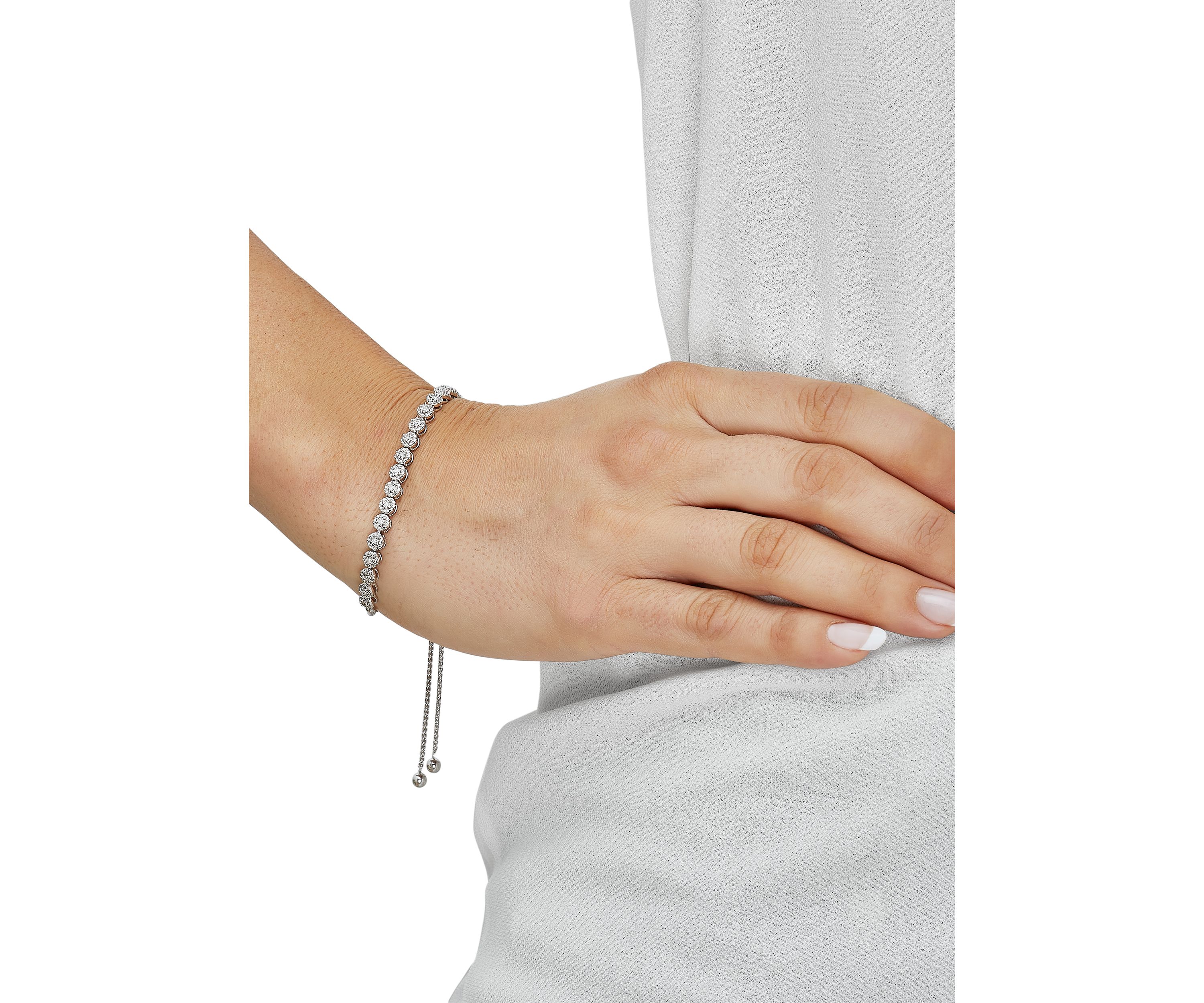 1/10 ct. t.w. Bolo Bracelet in Sterling Silver