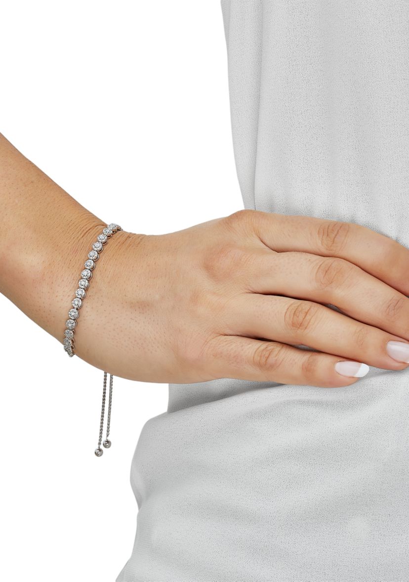1/10 ct. t.w. Bolo Bracelet in Sterling Silver