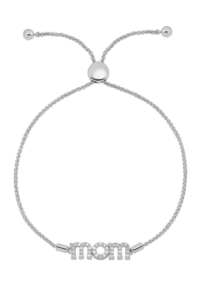 1/5 ct. t.w. Diamond Mom Bolo Bracelet in Sterling Silver