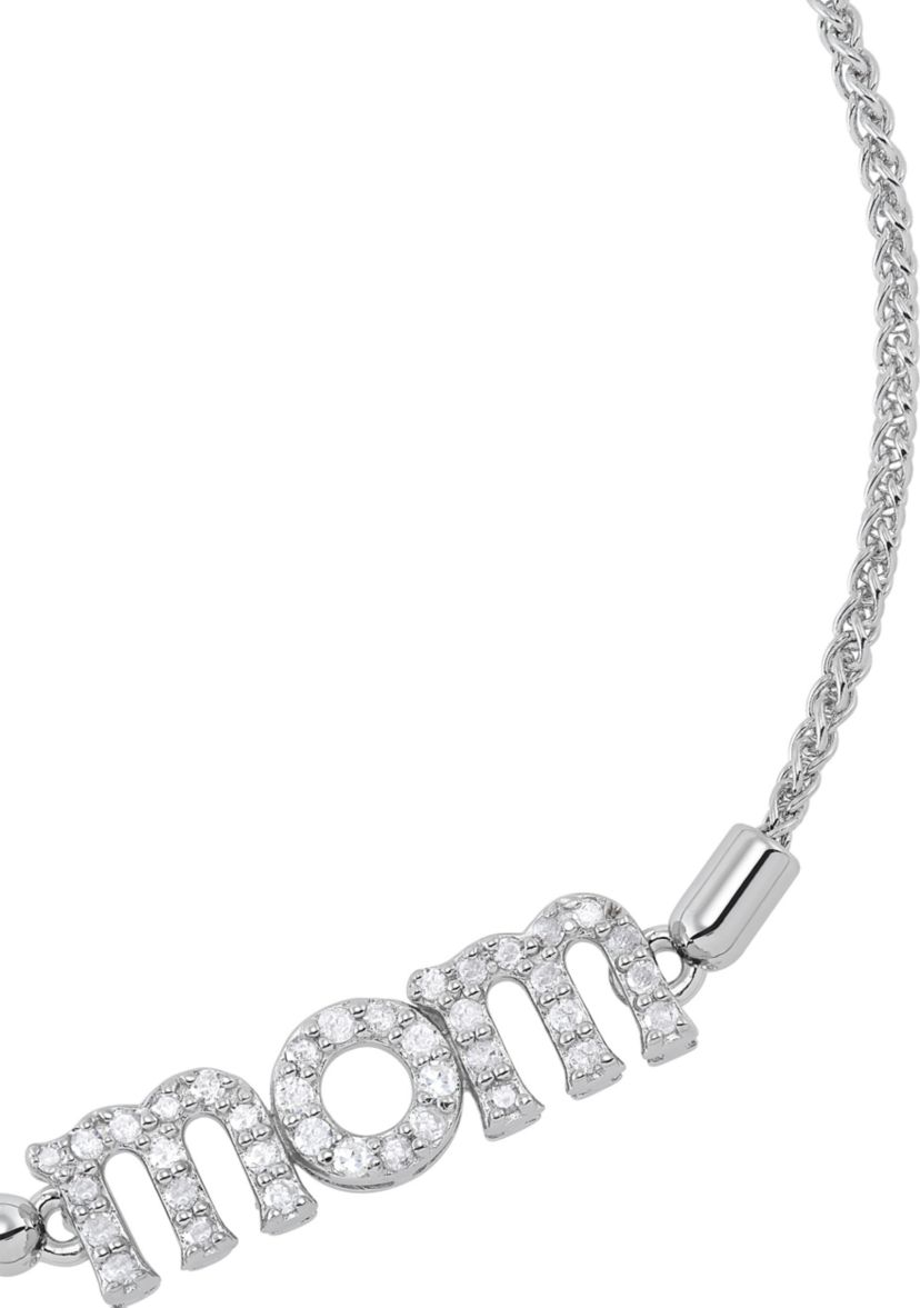 1/5 ct. t.w. Diamond Mom Bolo Bracelet in Sterling Silver