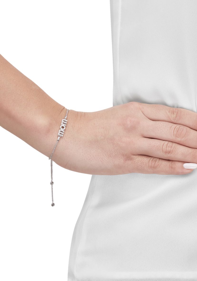 1/5 ct. t.w. Diamond Mom Bolo Bracelet in Sterling Silver