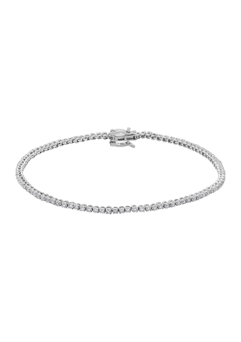  1 ct. t.w. Lab Created Diamond Tennis Bracelet in 14K White Gold