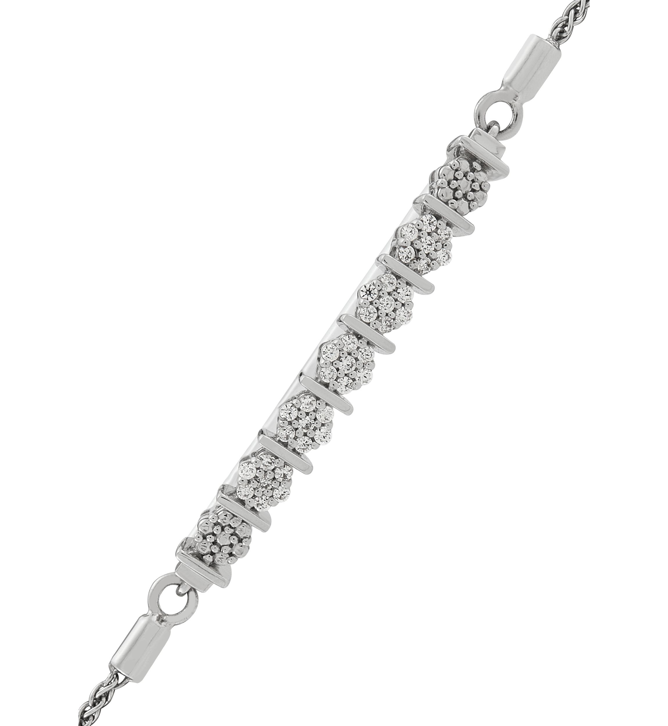 1/4 ct. t.w. Lab Grown Diamond Bolo Bracelet in Sterling Silver