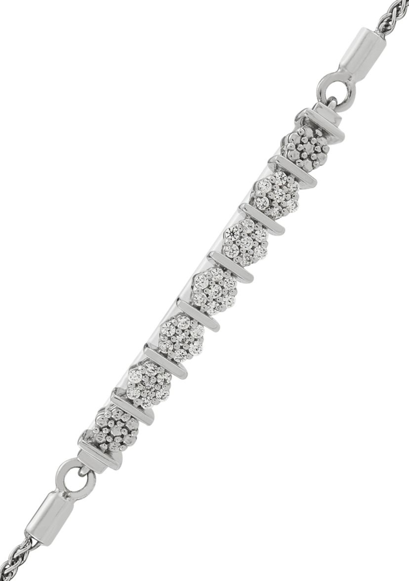 1/4 ct. t.w. Lab Grown Diamond Bolo Bracelet in Sterling Silver